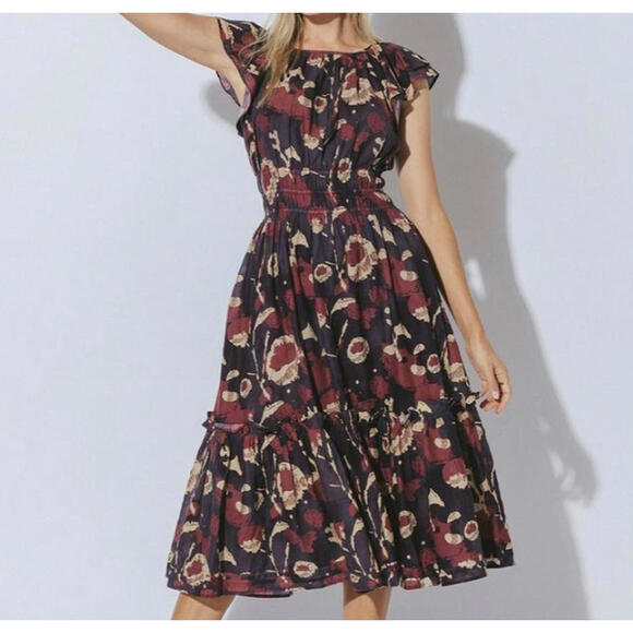 strapless open back dress Cleobella Primrose Midi Dress
